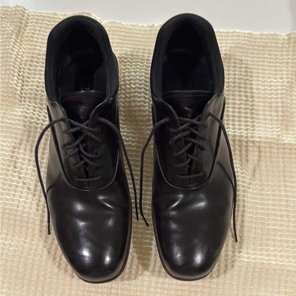 Prada Men's Black Leather Dress Shoes
